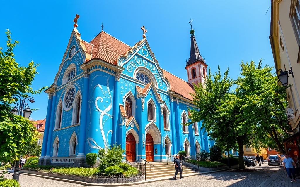 The Blue Church, a stunning example of Art Nouveau architecture in Bratislava